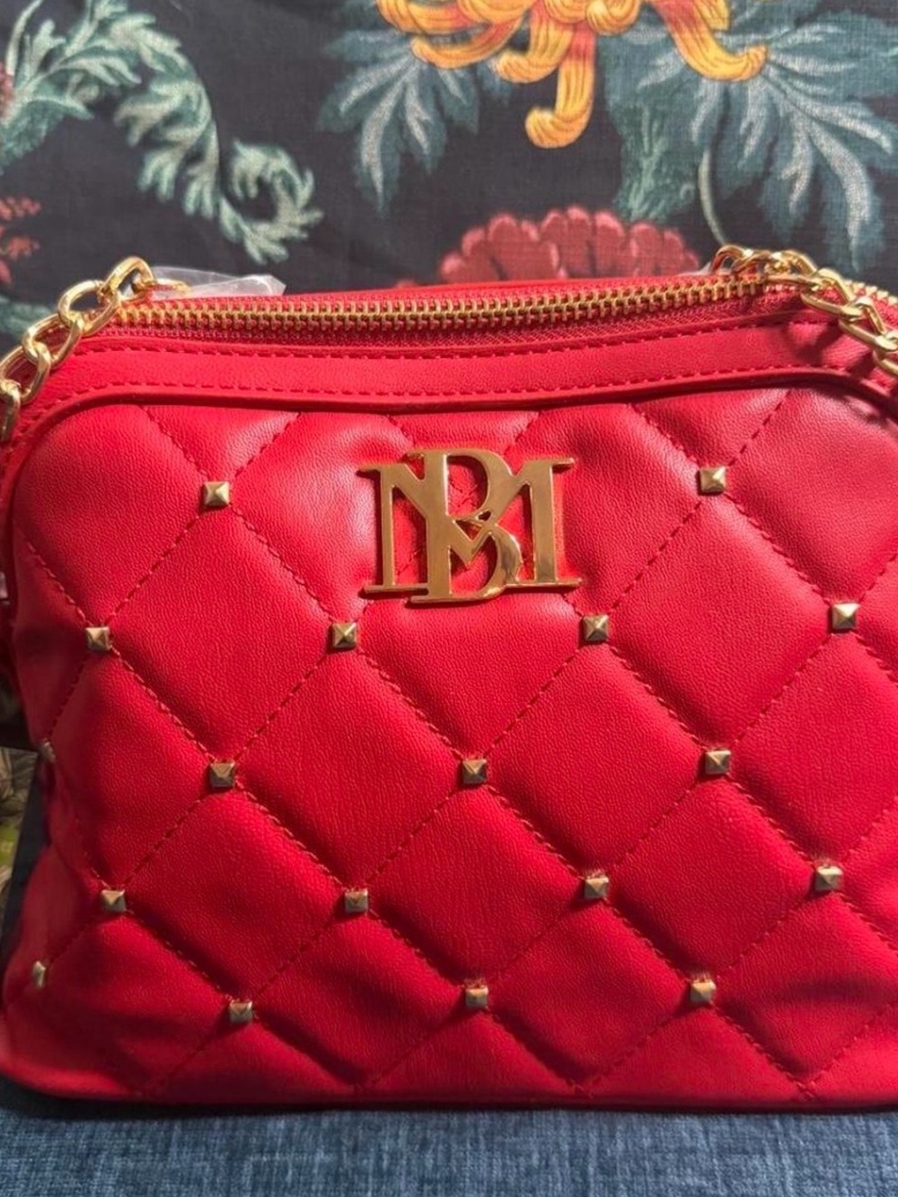 Red Quilted Chain Crossbody BADGLEY MISCHKA
